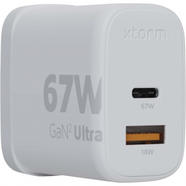 Logotrade promotional items photo of: Xtorm XEC067G GaN² Ultra 67W wall charger - UK plug